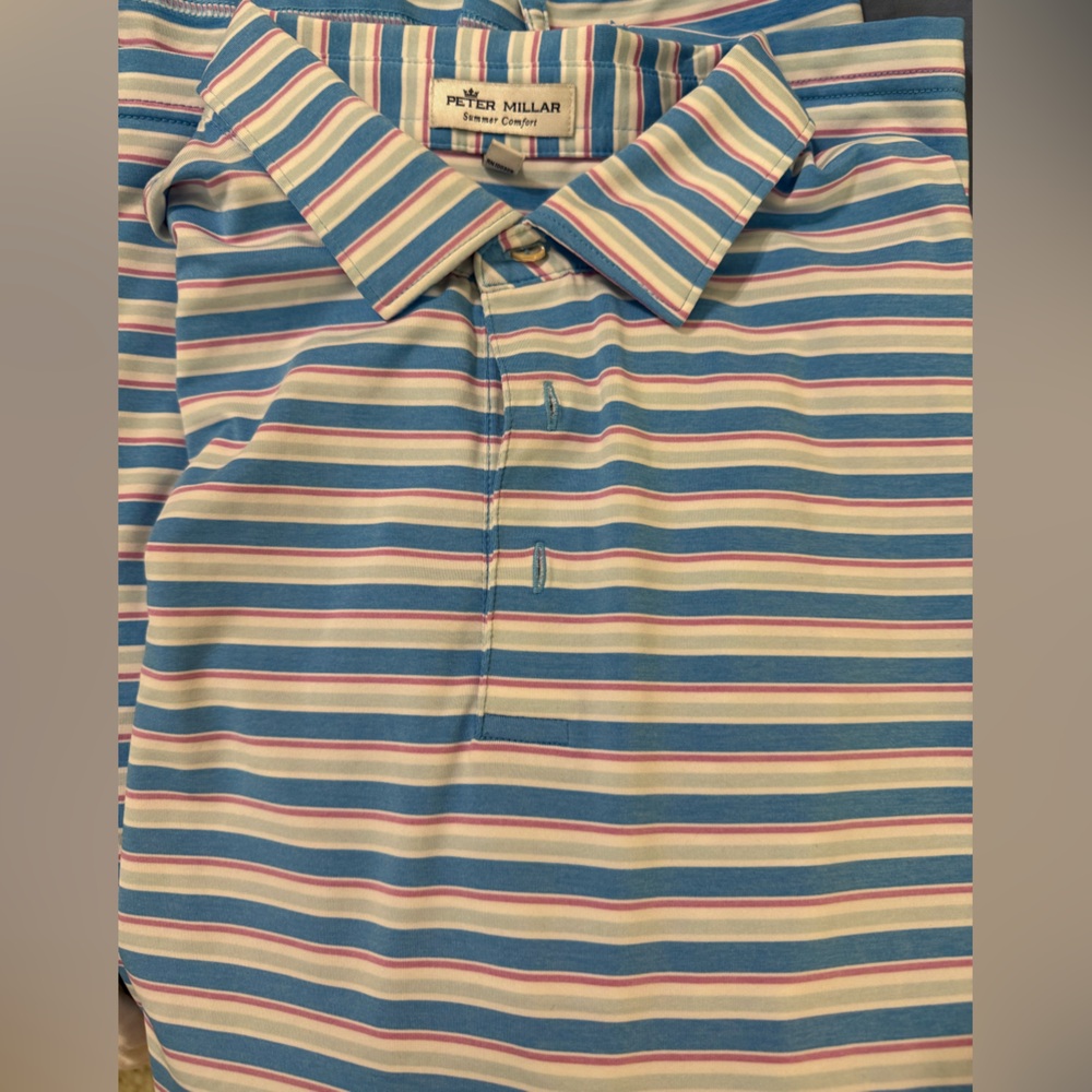 Peter Millar Multicolor Striped Button Down Shirt
